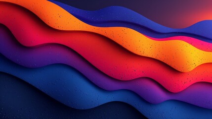 Obraz premium The design features colorful abstract waves, vibrant hues, and dynamic textures in a layered composition