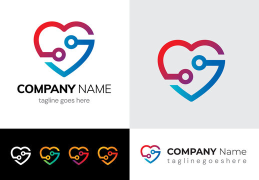 Love Technology Logo Template