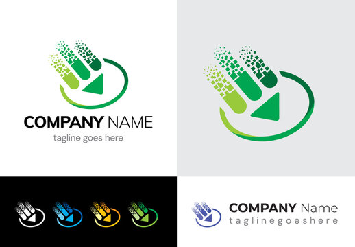 Pixel Dot Logo Layout