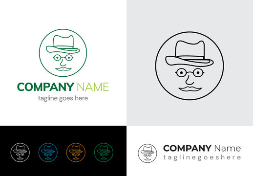 Summer Hat Logo Template