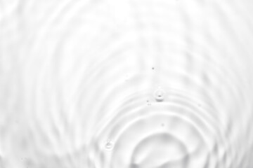 The skin in the water is clear.