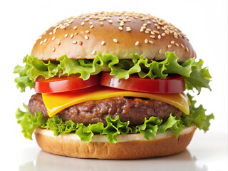 hamburger isolated on white