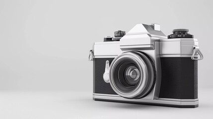 3D Object Retro Camera white background which is very beautiful