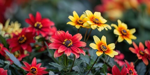  red and yellow flowers