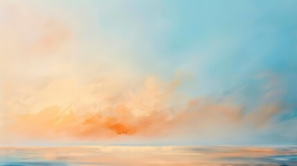 Fototapeta premium Whispers of apricot smoke dancing amid a backdrop of azure skies, painting the horizon with strokes of warmth and tranquility. 