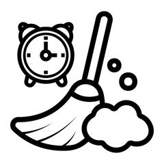 broom Line Icon