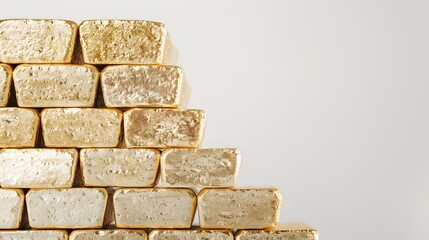 Obraz premium Gold bullion, illustration isolated on white
