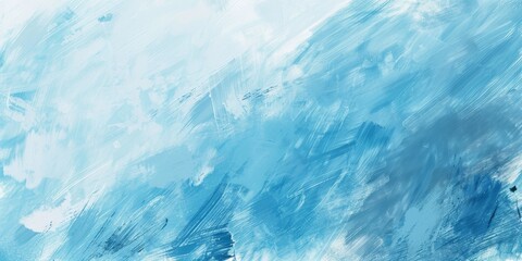 Obraz premium Abstract art with expressive blue brushstrokes, capturing a modern and calming aesthetic, ideal for any use.