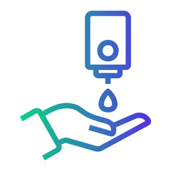hand Line Gradient Icon