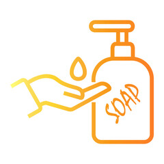 hand Line Gradient Icon