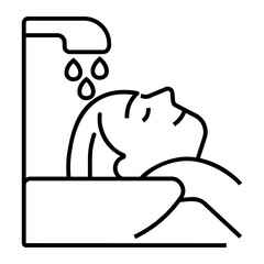 shower Line Icon