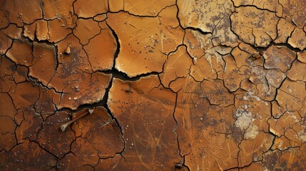 Obraz premium Background of cracked brown paint