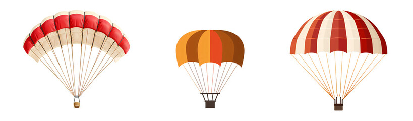 Obraz premium Parachute Set in Various Colors and Designs