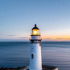 Fototapeta premium A lighthouse with a beacon light