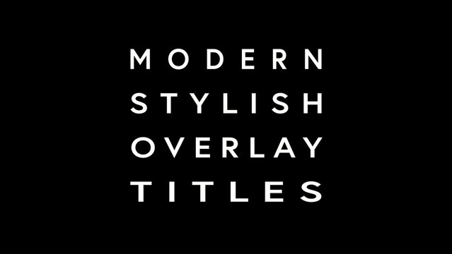 Multi Line Justified Text Overlay Vol 2