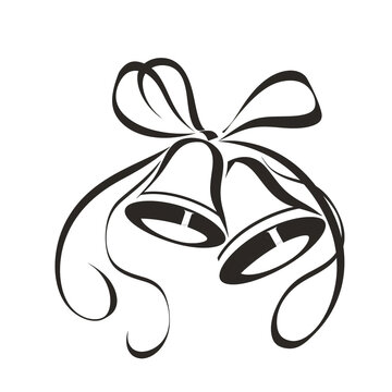 recommend clip art: Two Wedding Bells with a Bow