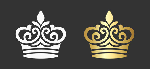 a crown hand drawn with silhouette art