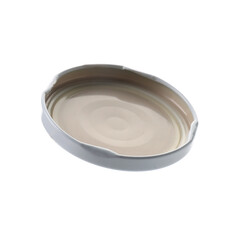One metal jar lid isolated on white