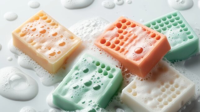 Bacteria and Germs Contamination on Bathroom Soap Bars - Hygiene Concern, Generative Ai
