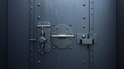 A close-up shot of a heavy steel vault door with a large, secure lock.