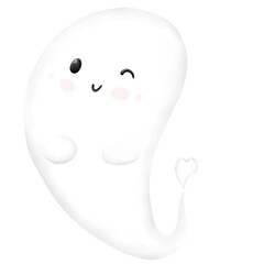 Cute little ghosts on Halloween