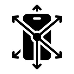 mobile phone glyph icon