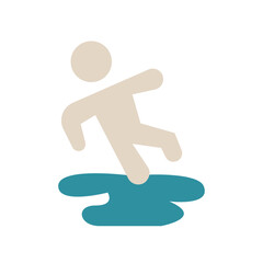 wet floor sign icon