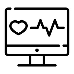 heart rate line icon