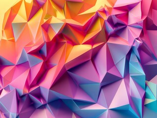 Abstract geometric background with vibrant colors and a dynamic, textured pattern.