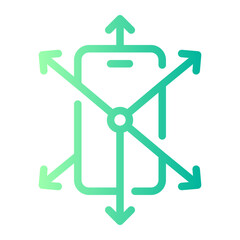 mobile phone gradient icon