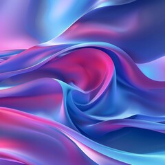 Obraz premium Abstract swirling pattern in vibrant blue, pink, and purple hues. Digital art, 3D render, abstract background.