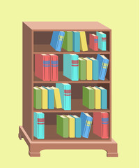 vector illustration of a bookchase