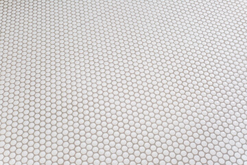 Small White Circular Dot Pattern Design Bathroom Ceramic Tile Flooring Texture