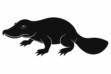 Platypus silhouette vector, Platypus icon, vector illustration
