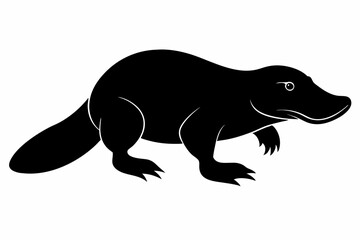 Platypus silhouette vector, Platypus icon, vector illustration
