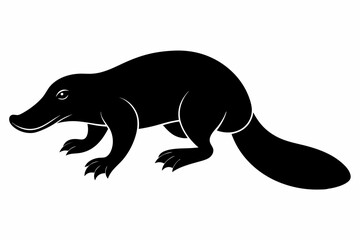 Platypus silhouette vector, Platypus icon, vector illustration
