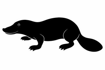 Platypus silhouette vector, Platypus icon, vector illustration
