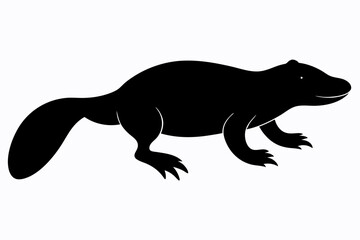 Platypus silhouette vector, Platypus icon, vector illustration
