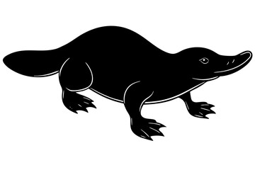 Platypus silhouette vector, Platypus icon, vector illustration
