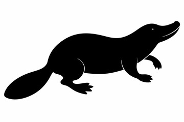 Platypus silhouette vector, Platypus icon, vector illustration
