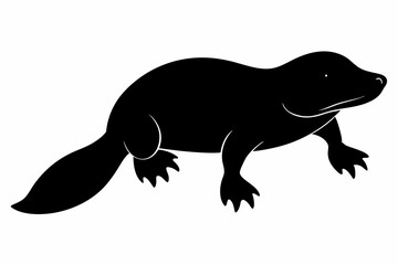 Platypus silhouette vector, Platypus icon, vector illustration
