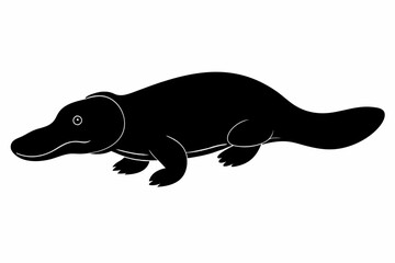 Platypus silhouette vector, Platypus icon, vector illustration
