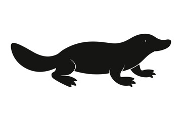 Platypus silhouette vector, Platypus icon, vector illustration
