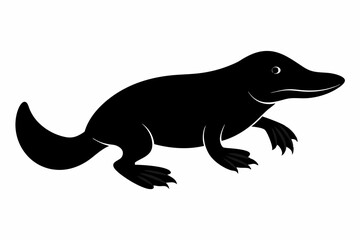 Platypus silhouette vector, Platypus icon, vector illustration
