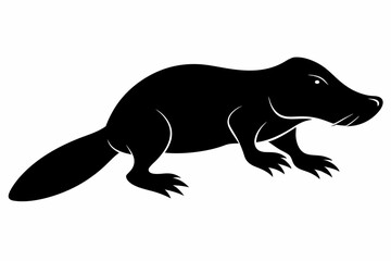Platypus silhouette vector, Platypus icon, vector illustration
