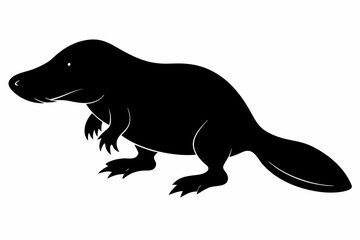 Platypus silhouette vector, Platypus icon, vector illustration
