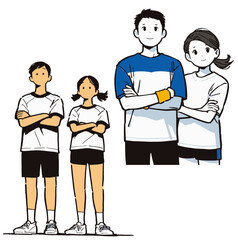 スポーツ選手のシンプルイラスト