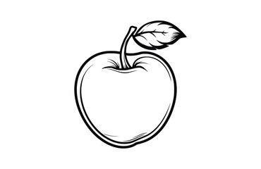 Peach black icon isolated on white background. Vector illustration.