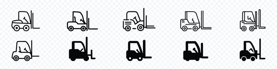 forklift icon, Forklift Vector Outline icon, Forklift Icon Forklift Delivery Loading Loader Truck, Forklift flat icon.  © marufpro555777