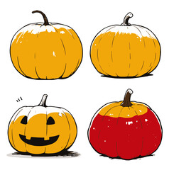 かぼちゃのシンプルイラスト